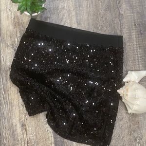 Black Sequin mini skirt